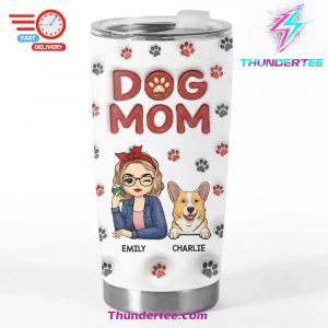 Dog Cat Personalized Custom 3D Inflated Effect Printed Tumbler