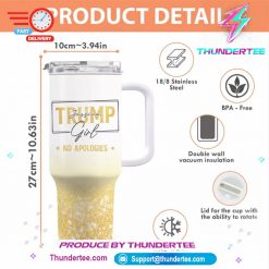 Trump Girl Votes For Trump US Election 40 Oz Stainless Steel Tumbler With Handle Gift For Best Friends BFF Sisters 3