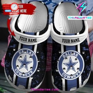 Dallas Cowboys Team Custom Name Crocs Crocband Clog Comfortable Water Shoes Visit site 1