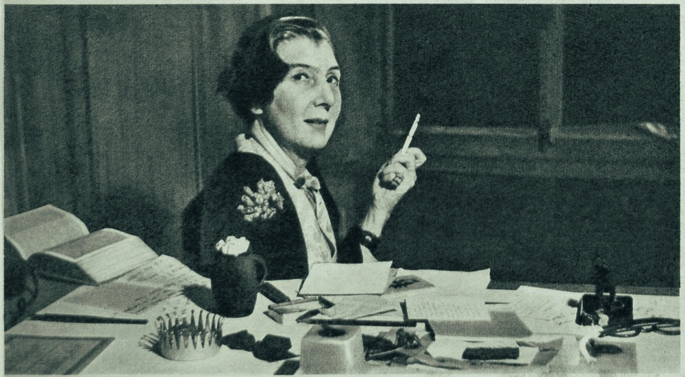 Jeanne Toussaint in her Cartier office at 13 rue de la Paix in Paris in 1955