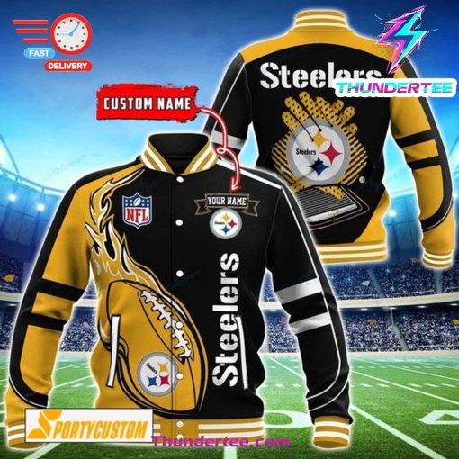 NFL Pittsburgh Steelers Custom Baseball Jacket