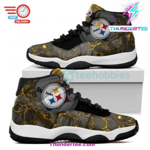 Pittsburgh Steelers Logo Lava Skull JD11 Shoes Sport Sneakers 1