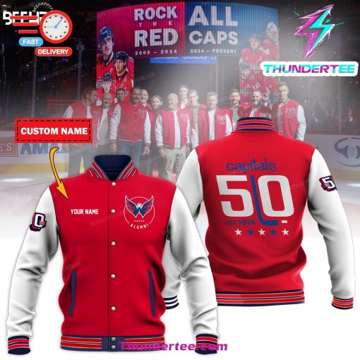 Washington Capitals 50th Anniversary Jacket Hoodie Shirt