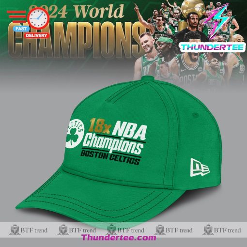 Boston Celtics 2024 NBA Finals Champions 18 CAP