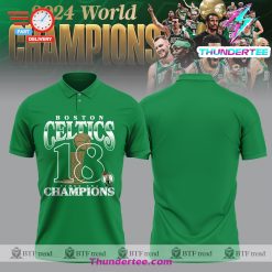 Boston Celtics 2024 NBA Finals Champions 18 Polo