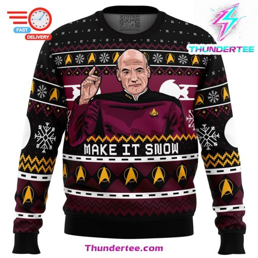 Captain Picard ST Ugly Christmas Sweater