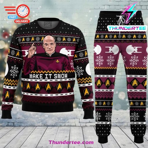 Captain Picard ST Ugly Christmas Sweater