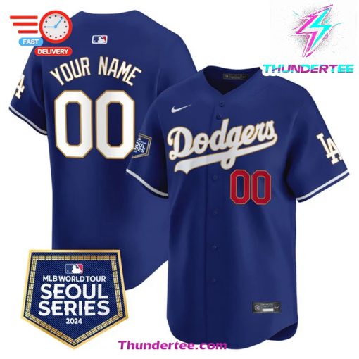 Dodgers 2024 World Tour Seoul Series Patch Vapor Premier Limited Custom Jersey