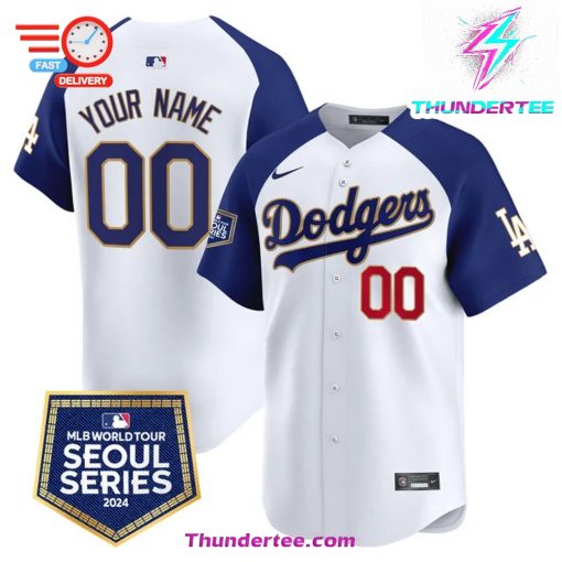 Dodgers 2024 World Tour Seoul Series Patch Vapor Premier Limited Custom Jersey