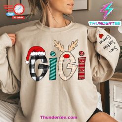 Gigi Grandkids Names Chrismast Sweatshirt