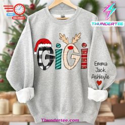 Gigi Grandkids Names Chrismast Sweatshirt