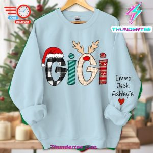 Gigi Grandkids Names Chrismast Sweatshirt