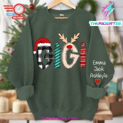 Gigi Grandkids Names Chrismast Sweatshirt