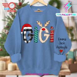 Gigi Grandkids Names Chrismast Sweatshirt