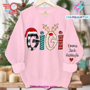 Gigi Grandkids Names Chrismast Sweatshirt