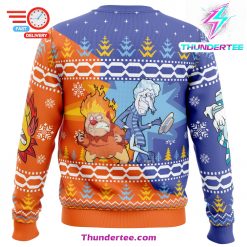 Heat and Snow Miser The Year Without a Santa Claus Ugly Christmas Sweater