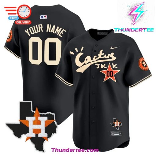 Houston Astros Cactus Jack Patch Vapor Premier Limited Custom Jersey V7