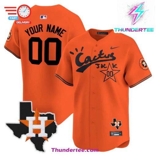 Houston Astros Cactus Jack Patch Vapor Premier Limited Custom Jersey V7