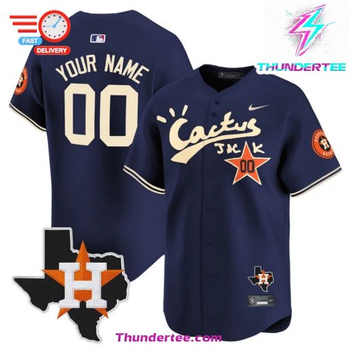 Houston Astros Cactus Jack Patch Vapor Premier Limited Custom Jersey V7