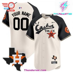 Houston Astros Cactus Jack Patch Vapor Premier Limited Custom Jersey V7