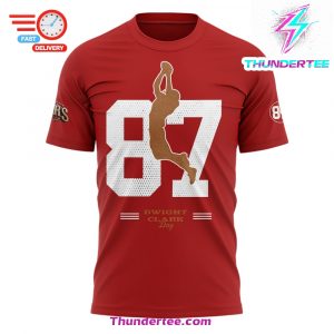 Limited Dwight Clark Day T Shirt Red