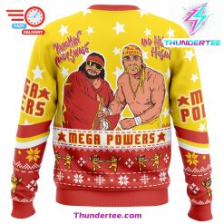 Mega Powers Macho Man and Hulk Hogan Ugly Christmas Sweater