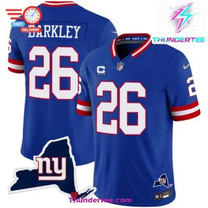 Mens Giants New York State Map Patch Limited Jersey V2