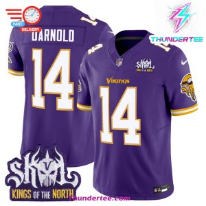 Mens Minnesota Vikings King Of The North Patch Throwback Vapor Limited Jersey All Stitched 3