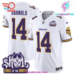 Mens Minnesota Vikings King Of The North Patch Throwback Vapor Limited Jersey All Stitched 4