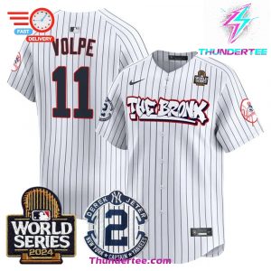 Mens Yankees The Bronx 2024 World Series Vapor Premier Limited Jersey V2