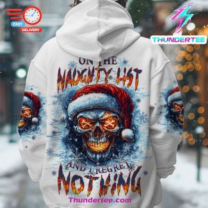 ON THE NAUGHTY LIST SKULL CHRISTMAS ALL OVER PRINT