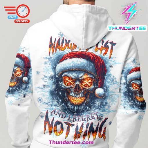 ON THE NAUGHTY LIST SKULL CHRISTMAS ALL OVER PRINT