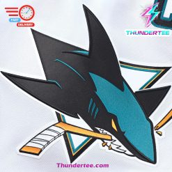 San Jose Sharks Fanatics Away Premium Custom Jersey White