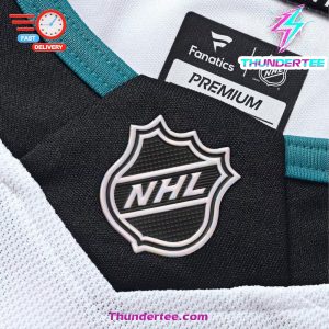 San Jose Sharks Fanatics Away Premium Custom Jersey White