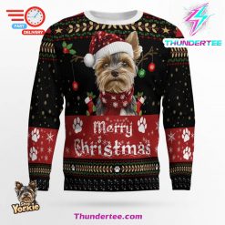 Yorkie Merry Christmas Ugly Sweater