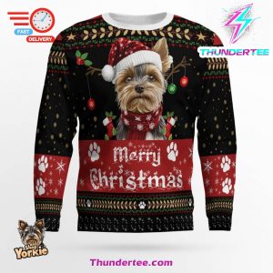 Yorkie Merry Christmas Ugly Sweater