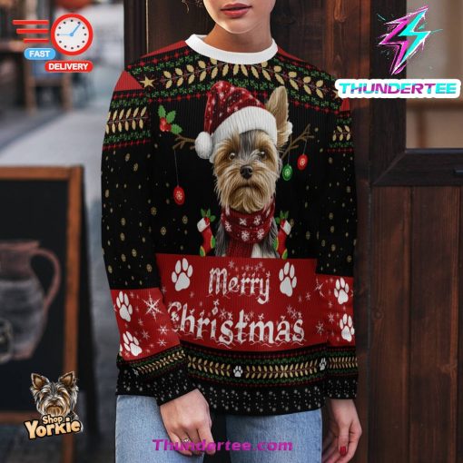 Yorkie Merry Christmas Ugly Sweater