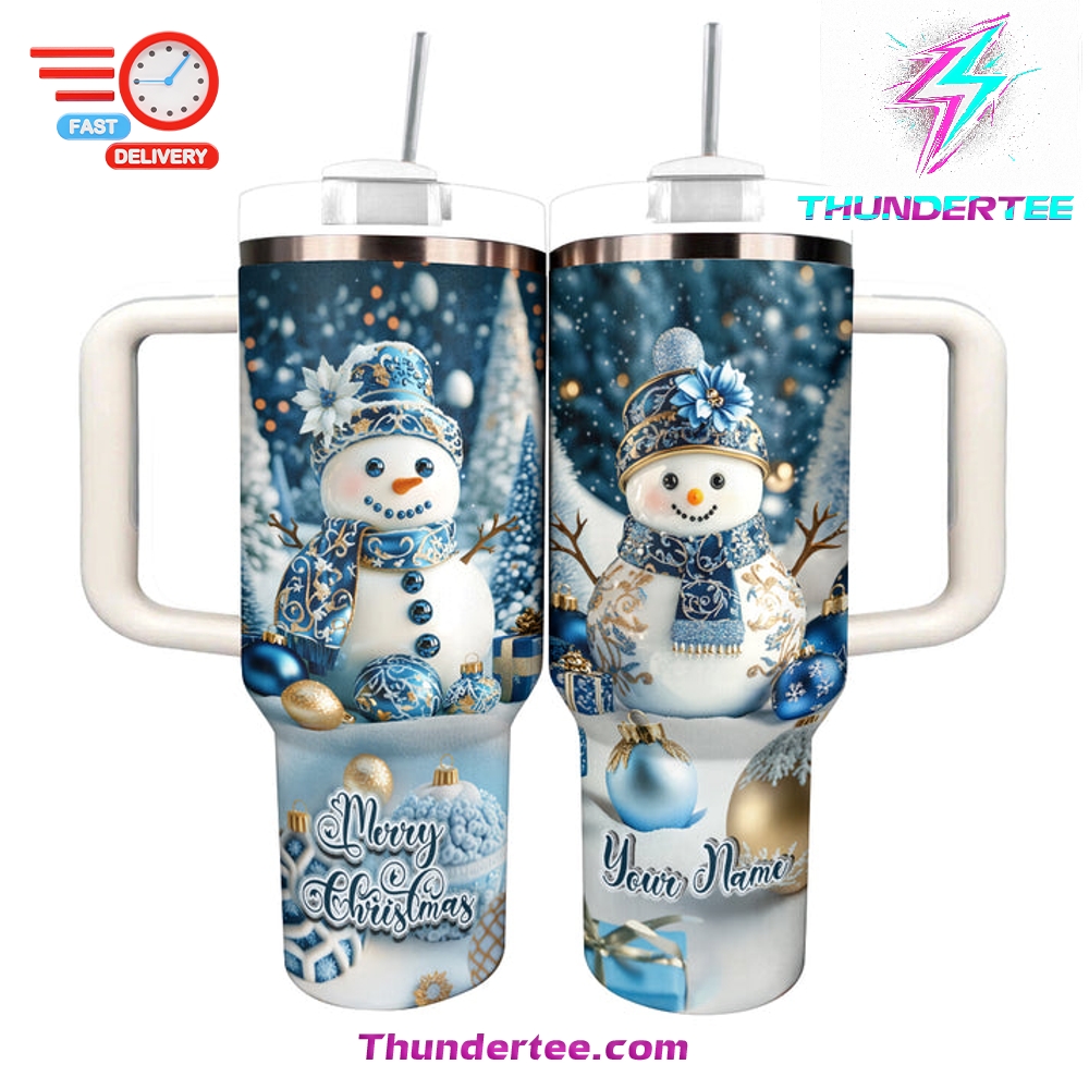 Shineful Tumbler Personalized Frosty Elegance Christmas