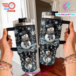 Shineful Glossy Tumbler Snowflake Charm Snowman