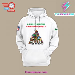 A Philly Special Christmas Party 2024 Raglan Hoodie