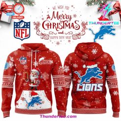 Detroit Lions 2024 Merry Christmas Premium Limited Pullover Hoodie