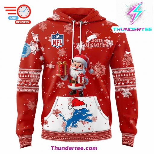 Detroit Lions 2024 Merry Christmas Premium Limited Pullover Hoodie