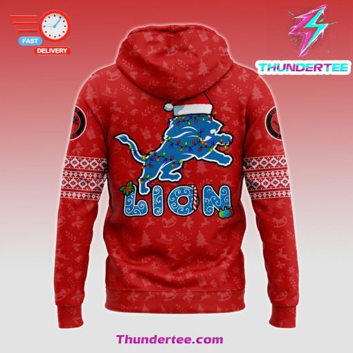 Detroit Lions 2024 Merry Christmas Special Premium Limited Pullover Hoodie