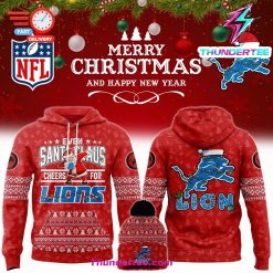 Detroit Lions 2024 Merry Christmas Special Premium Limited Pullover Hoodie x Bobble Hat V2 1