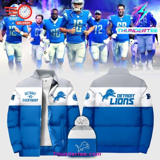 Detroit Lions 2024 Premium Limited 3D Bomber Down Jacket