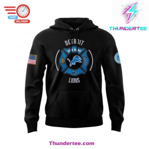 Detroit Lions x 2024 Firefighter Appreciation Night Premium Limited Pullover Hoodie V2 2