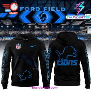 Mens Nike Back In Black Detroit Lions Football Club Fleece Pullover Hoodie