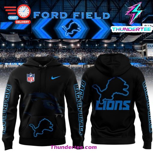 Men’s Nike Back In Black Detroit Lions Football Club Fleece Pullover Hoodie