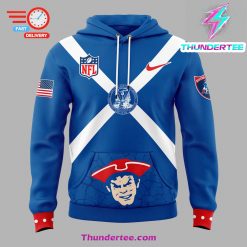 Mens Nike Blue New England Patriots Throwback Logo Club Fleece Pullover Hoodie