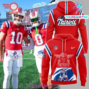 New England Patriots 2024 Throwback threads Premium Limited Pullover Hoodie